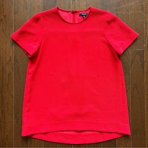 Madewell Red Short Sleeve Blouse